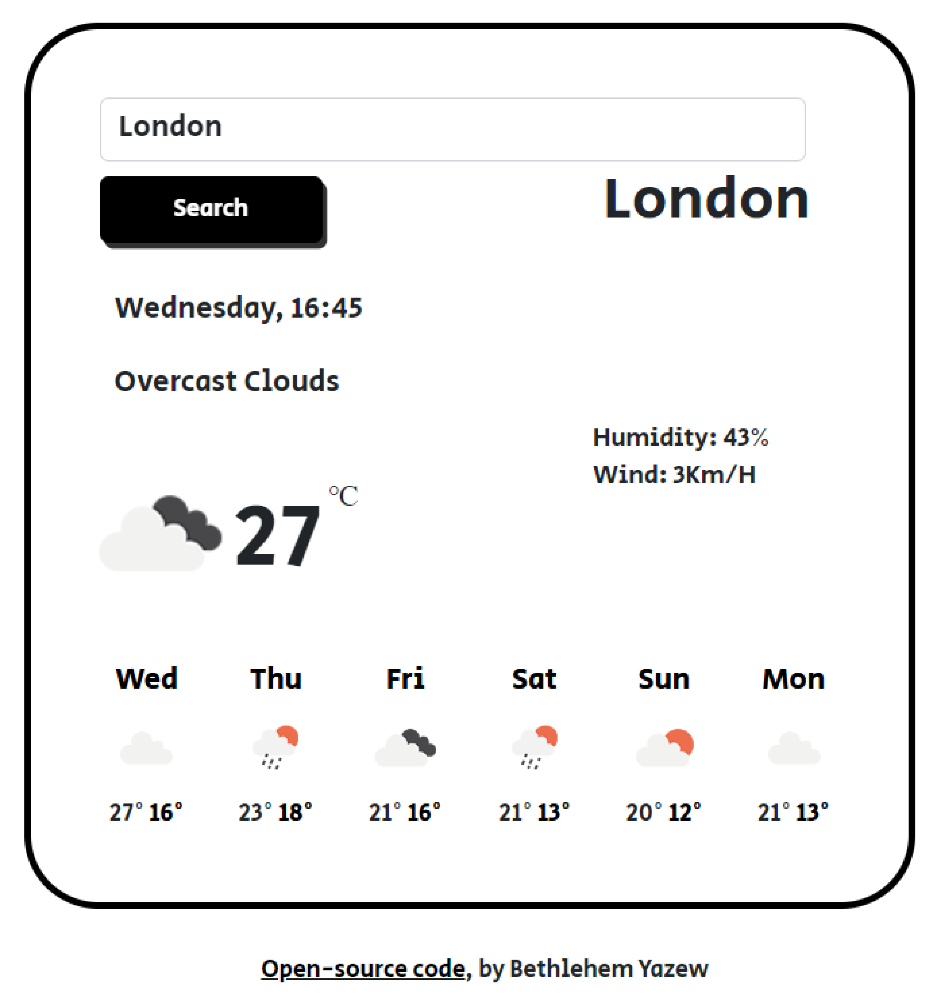 JavaScript Weather App