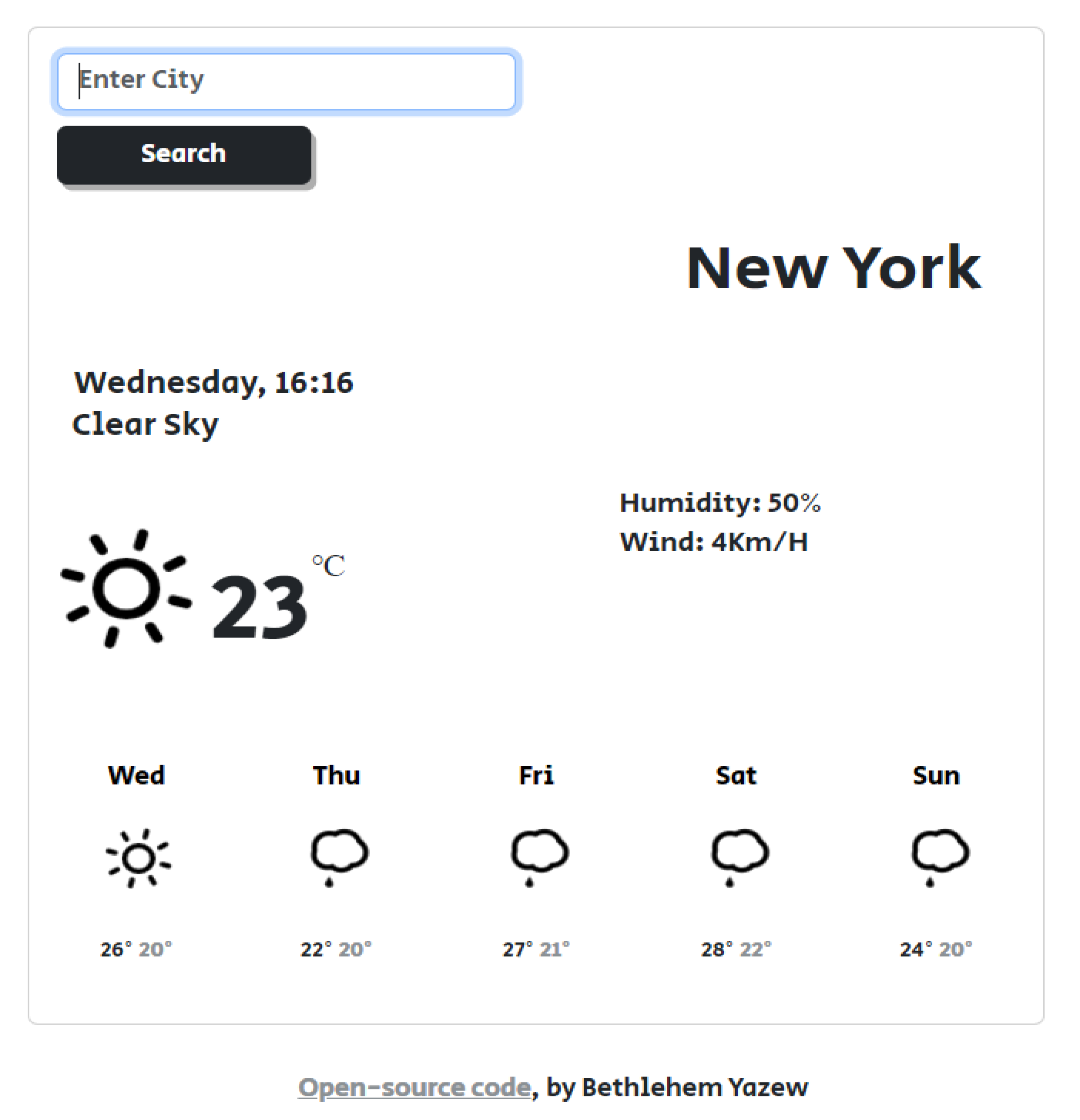 React Weather Project